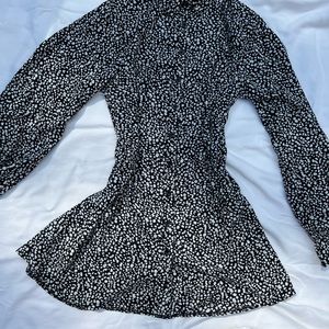 Missguided button down dress with long sleeves